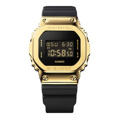 G-Shock GM5600G-9 Metal Clad Black and Gold Digital Square