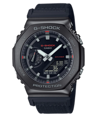 G-Shock GM2100CB-1A Metal Clad Black Casioak Red Accents