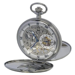 Mechanical Half Hunter Pocket Watch 53mm - Silver PW45