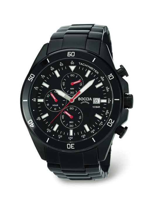 Boccia Mens Boccia Titanium Chronograph Watch 395
