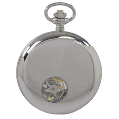 Mechanical Half Hunter Pocket Watch 53mm - Silver PW45