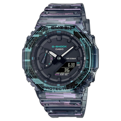 G-Shock GA2100NN-1A Casioak Digital Glitch Blazing Iridescent