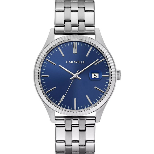 Bulova Caravelle Stainless Steel Classic CAR Mens Watch Watch 43B151