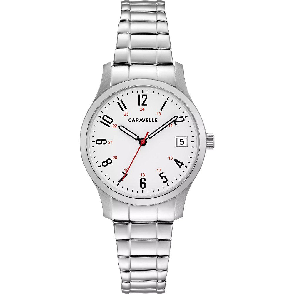 Bulova Caravelle Stainless Steel Classic CAR Ladies Watch Watch 43M119