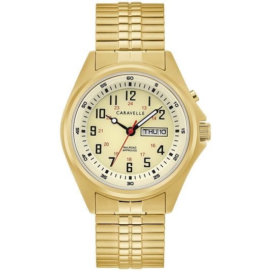 Bulova Caravelle Stainless Steel Classic CAR Mens Watch Watch 44C112