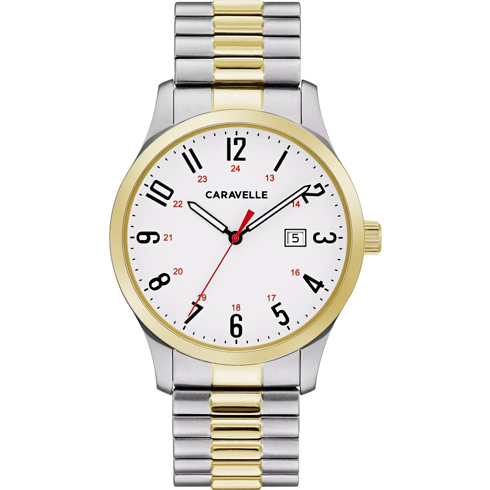 Bulova Caravelle Stainless Steel Classic CAR Mens Watch Watch 45B147