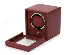 Wolf Cub Single Watch Winder With Glass Cover Bordeaux 461126