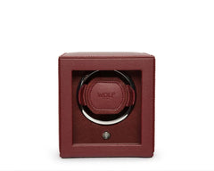 Wolf Cub Single Watch Winder With Glass Cover Bordeaux 461126
