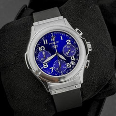 Hublot Elegant MDM Geneve Chronograph Blue Dial Steel Watch
