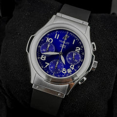 Hublot Elegant MDM Geneve Chronograph Blue Dial Steel Watch