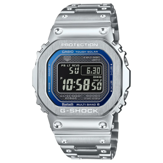 G-Shock GMWB5000D-2 Full Metal Square Blue Dial Stainless