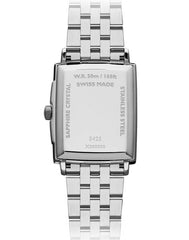 Toccata Men's Rectangular White Dial Bracelet Watch, 37 x 29mm 5425-ST-00300