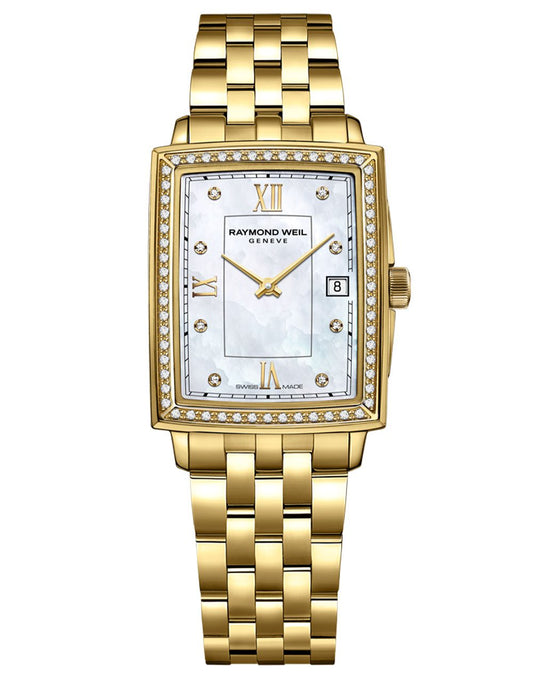 Toccata Ladies 68 Diamonds Mother-of-Pearl Gold PVD Bracelet Watch, 22.6 x 28.1mm 5925-PS-00995