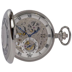 Mechanical Half Hunter Pocket Watch 53mm - Silver PW45