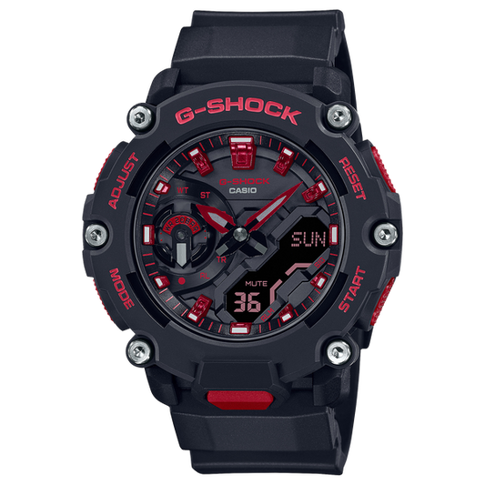 G-Shock GA2200BNR-1A Ignite Red Line Ana-Digi Black Red