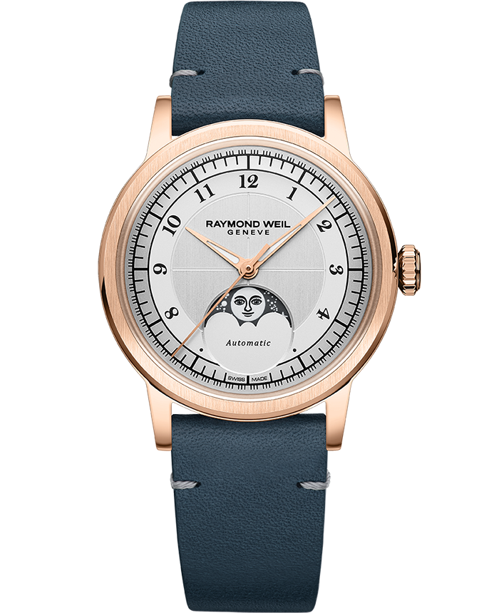 Millesime Automatic Moon Phase Silver Dial Watch, 35mm 2145-PC5-05650