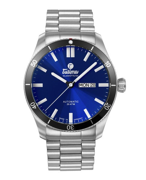 Tutima Airport Automatic Flieger Blue Stainless 6101-04