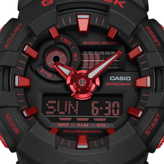 G-Shock GA700BNR-1A Ignite Red Line Ana-Digi Black Red