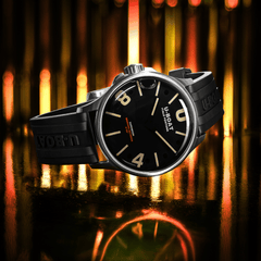 Uboat DARKMOON BLACK SS 9018/B