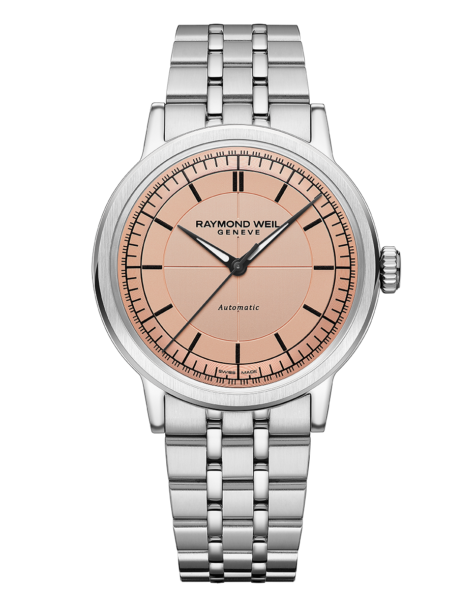 Millesime Men's Automatic Salmon Sector Dial Bracelet Watch, 39.5mm 2925-ST-80001