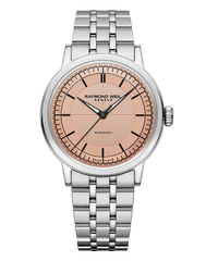 Millesime Men's Automatic Salmon Sector Dial Bracelet Watch, 39.5mm 2925-ST-80001