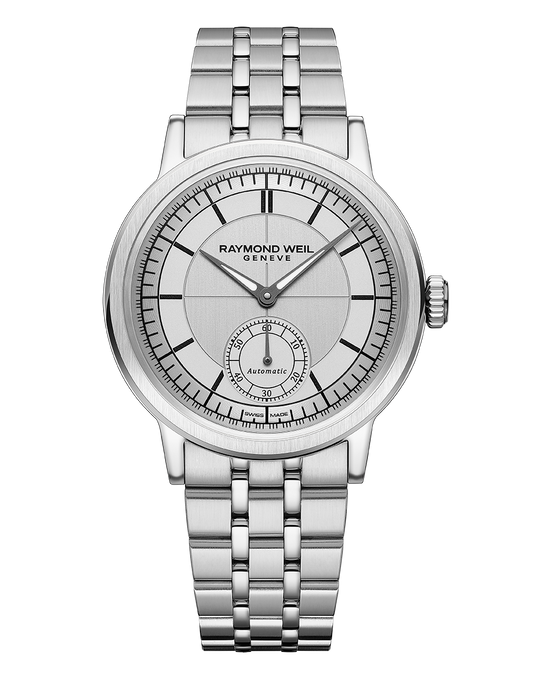 Millesime Men's Automatic Small Seconds Silver Sector Dial Bracelet Watch, 39.5mm 2930-ST-65001