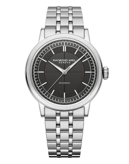 Millesime Men's Anthracite Sector Dial Bracelet Watch, 39.5mm 2925-ST-60001