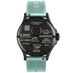 U-Boat Darkmoon Bk Curve Aquamarine Pvd 9526/B