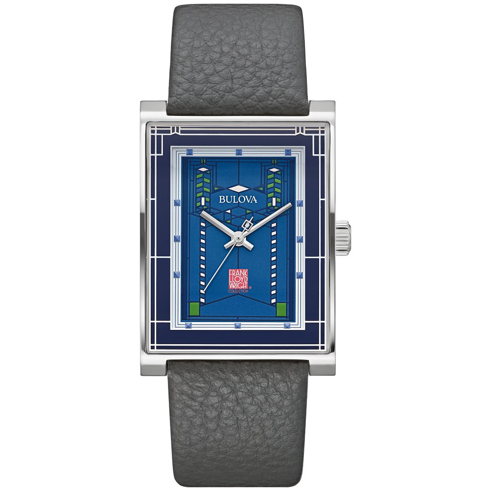 Bulova Stainless Steel Frank Lloyd Wright Mens Watch Watch 96A287