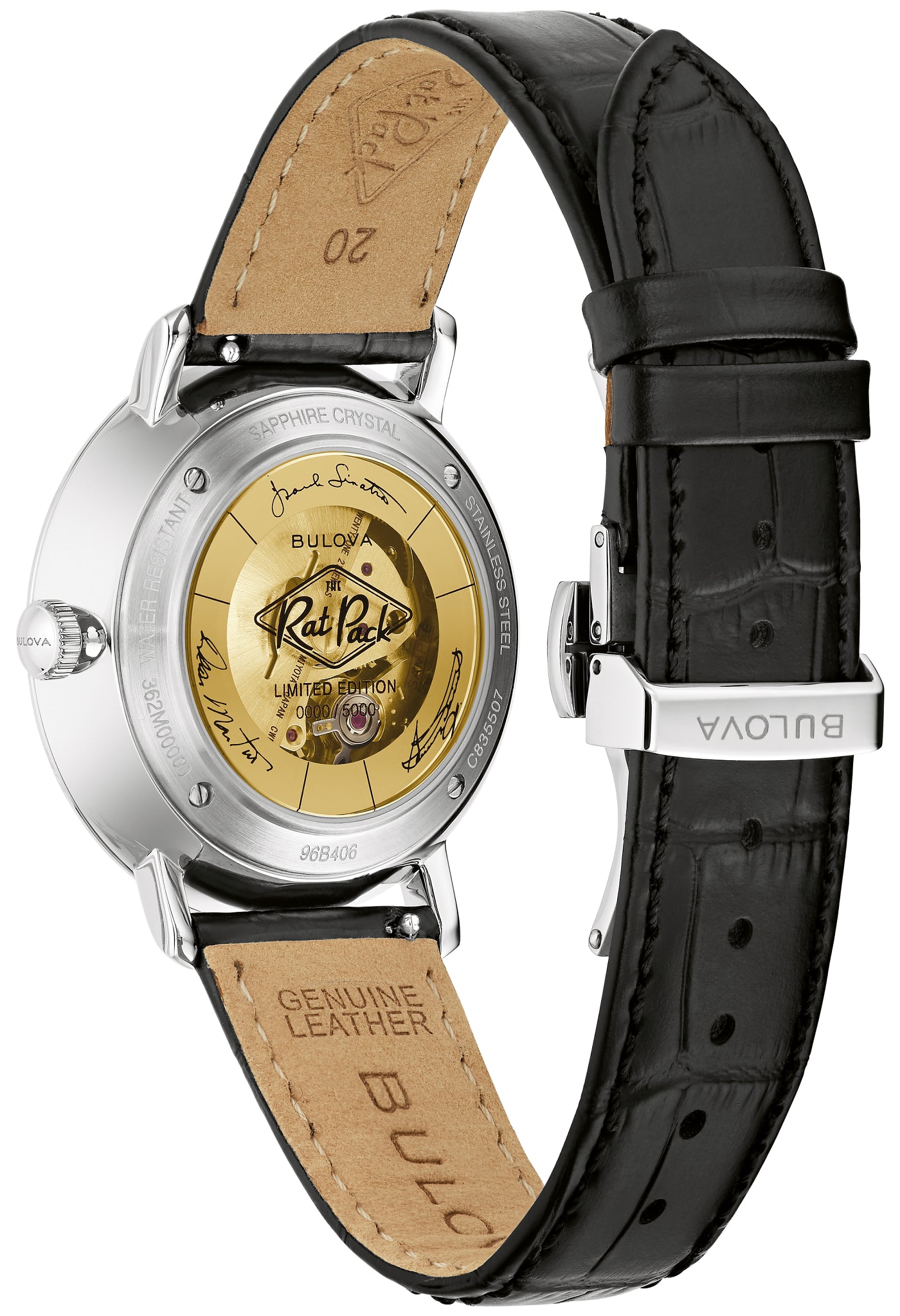 Bulova Stainless Steel Frank Sinatra Mens Watch Watch 96B406