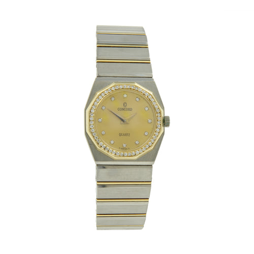 Concord Mariner Sg Gold Stainless Steel Diamond Bezel 23Mm Watch 1562145V14