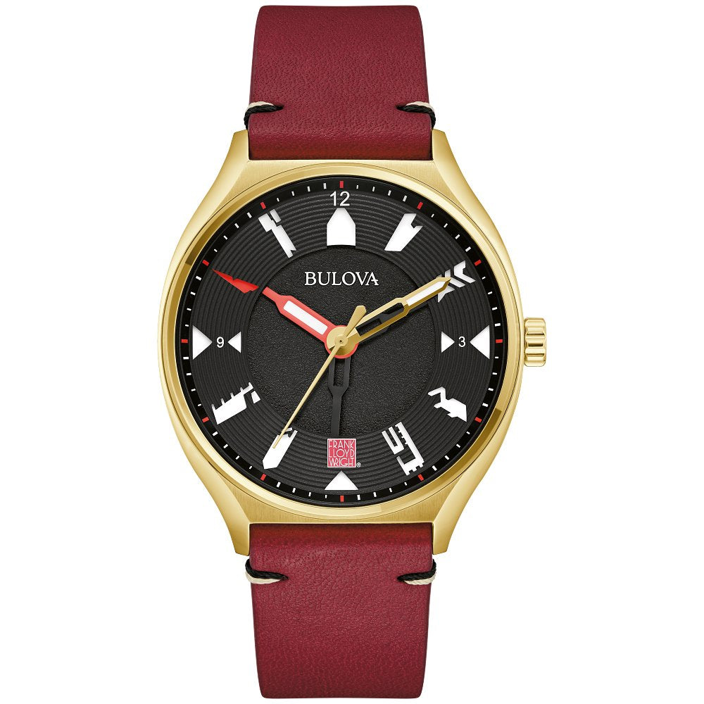 Bulova Stainless Steel Frank Lloyd Wright Mens Watch Watch 97A192