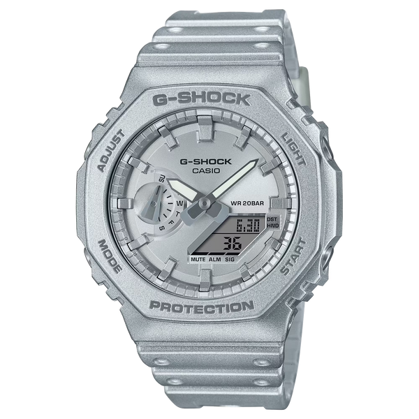 G-Shock GA2100FF-8A Retro Futuristic Metallic Silver Casioak