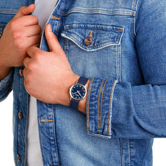 Mondaine Classic Deep Ocean Blue Textile, 36 mm A660.30314.40SBD