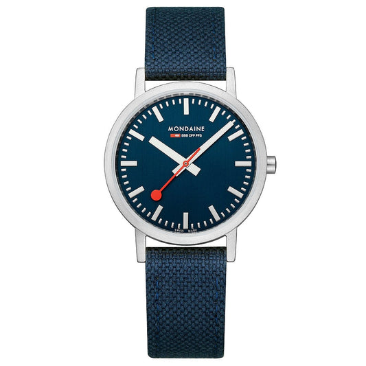 Mondaine Classic Deep Ocean Blue Textile, 36 mm A660.30314.40SBD