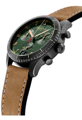 STARTIMER PILOT QUARTZ CHRONOGRAPH BIG DATE GREEN