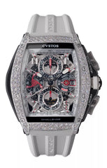 Chrono Steel/2 Row Diamonds/White B00107.4502007