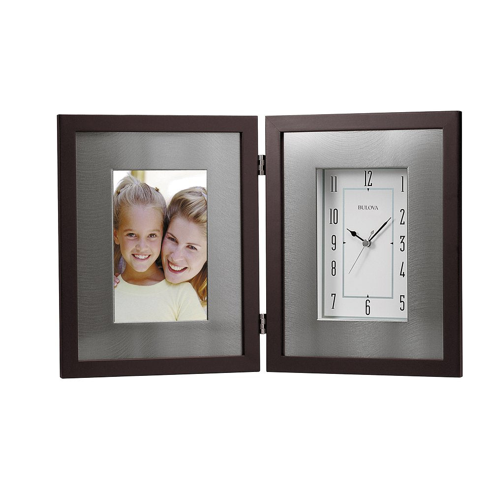 Bulova Table Top Picture Frame Clock Watch B1234