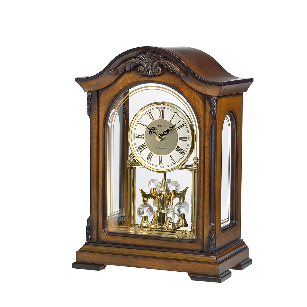 Bulova Strike and Chime Mantle Clock Watch B1845