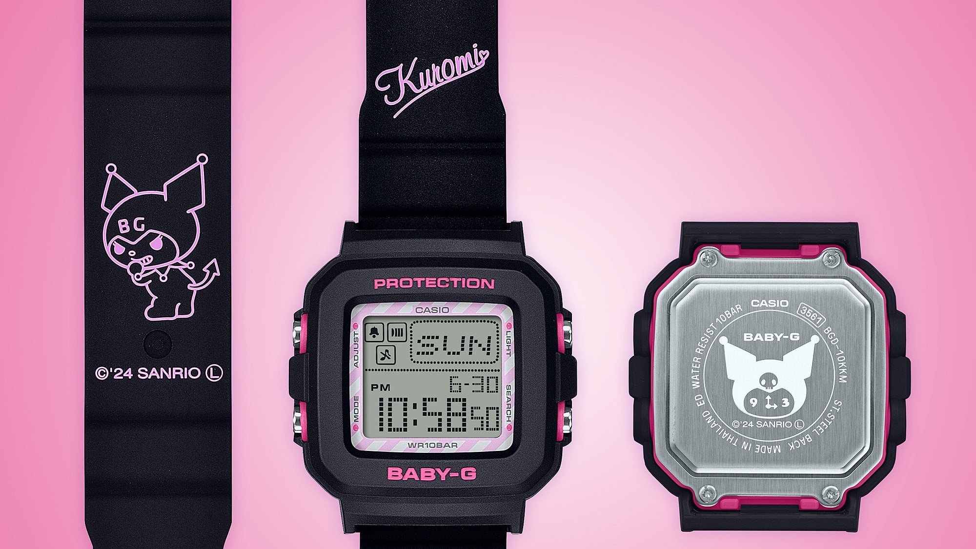 G-Shock BABY-G＋PLUS KUROMI COLLABORATION MODEL BGD-10 Series BGD10KKM-1