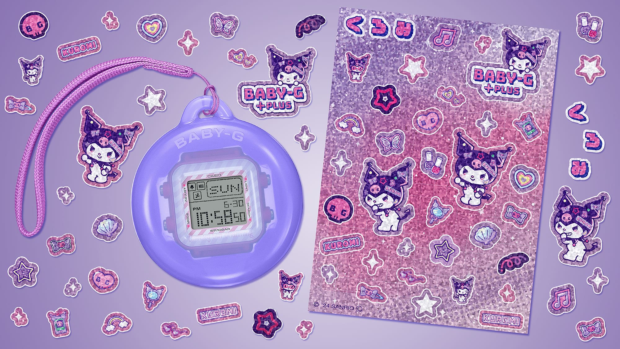G-Shock BABY-G＋PLUS KUROMI COLLABORATION MODEL BGD-10 Series BGD10KKM-1
