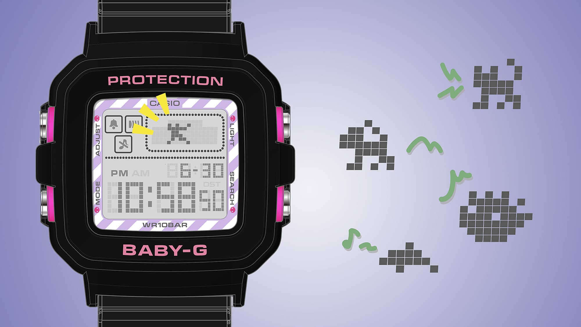 G-Shock BABY-G＋PLUS KUROMI COLLABORATION MODEL BGD-10 Series BGD10KKM-1