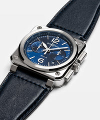 BR-03 Chrono Blue Steel 42 MM Watch BR0394-BLU-ST/SCA