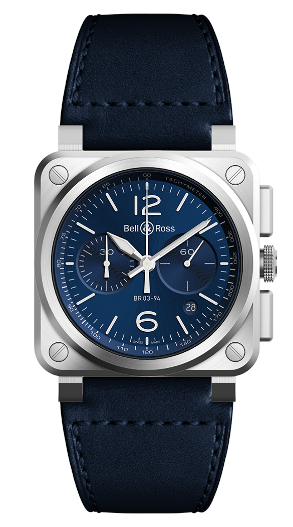 BR-03 Chrono Blue Steel 42 MM Watch BR0394-BLU-ST/SCA