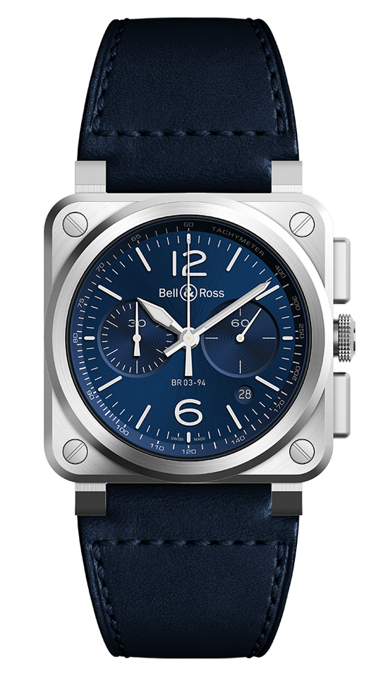 BR-03 Chrono Blue Steel 42 MM Watch BR0394-BLU-ST/SCA