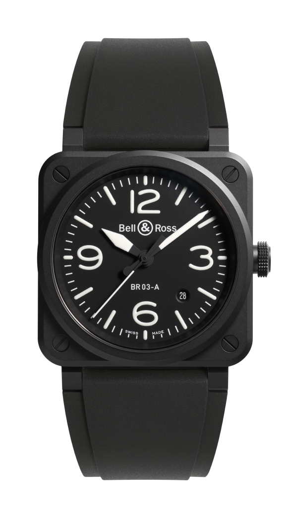 BR-03 Black Matte 41 MM Watch BR03A-BL-CE/SRB