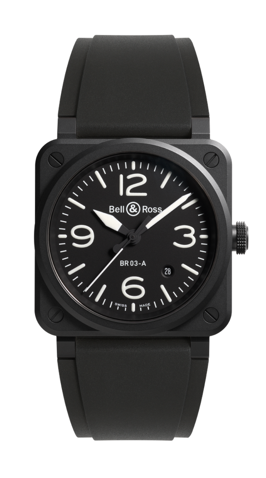 BR-03 Black Matte 41 MM Watch BR03A-BL-CE/SRB