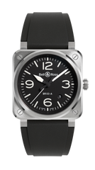BR-03 Black Steel 41 MM Watch BR03A-BL-ST/SRB