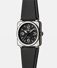 BR-03 Black Steel 41 MM Watch BR03A-BL-ST/SRB