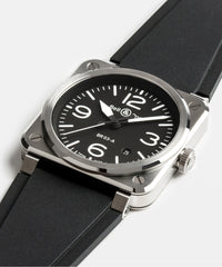 BR-03 Black Steel 41 MM Watch BR03A-BL-ST/SRB